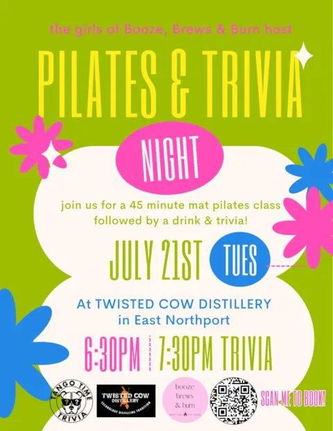 Booze, Brews & Burn - Pilates & Trivia with Tango Time!