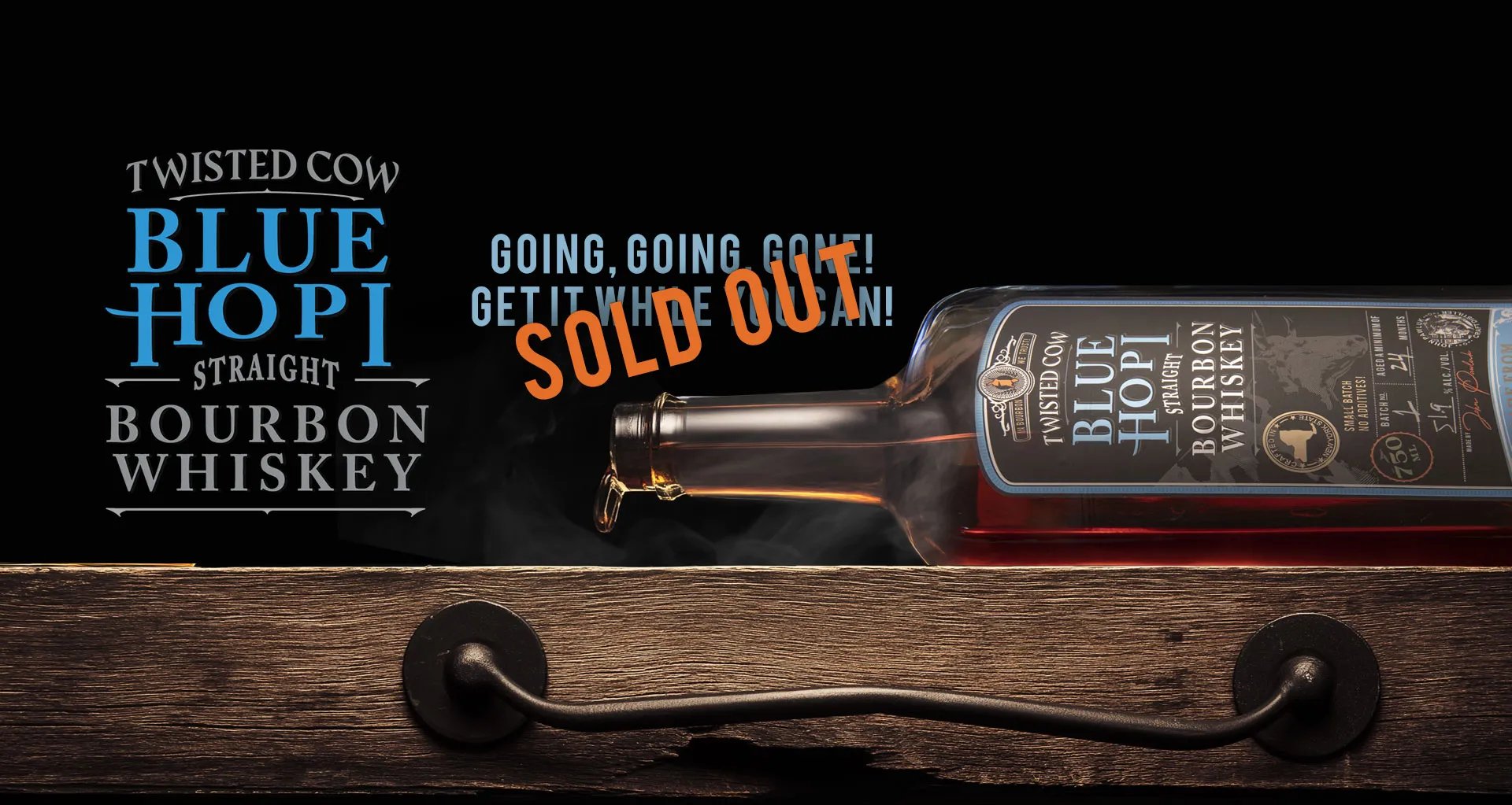 Twisted Cow Blue Hopi Straight Bourbon Whiskey